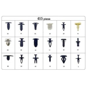 415 db-os SIKS autós kapcsos készlet, vegyes, könnyen felszerelhető, fekete/fehér 136256141 - Jármű karosszéria rögzítő