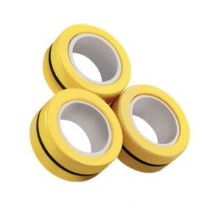 SIKS® 3 mágnesgyűrű, stresszoldó játék, nyugtató hatású, gyerekeknek és felnőtteknek is, sárga 136259015 - Stresszlabda