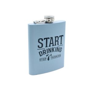 Rozsdamentes acél kulacs, Kezdj el inni, hagyd abba a gondolkodást üzenet, 270 ml 132096408 - Flaska