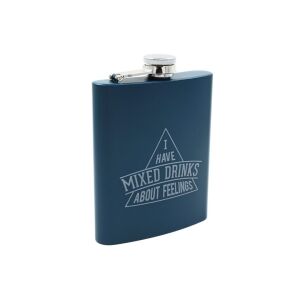 Edelstahlflasche, Mixgetränke-Botschaft „Über Gefühle“, 270 ml 132096416 - Flachmänner