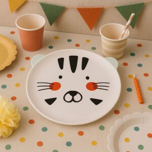 Talerz melaminowy, wzór kotek, 22 cm