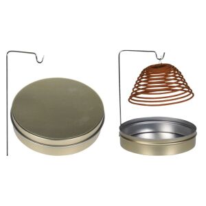 Anti-Mückenspirale-Set mit Metallständer und Aufbewahrungsbox – Citronella Outdoor, 3-teilig