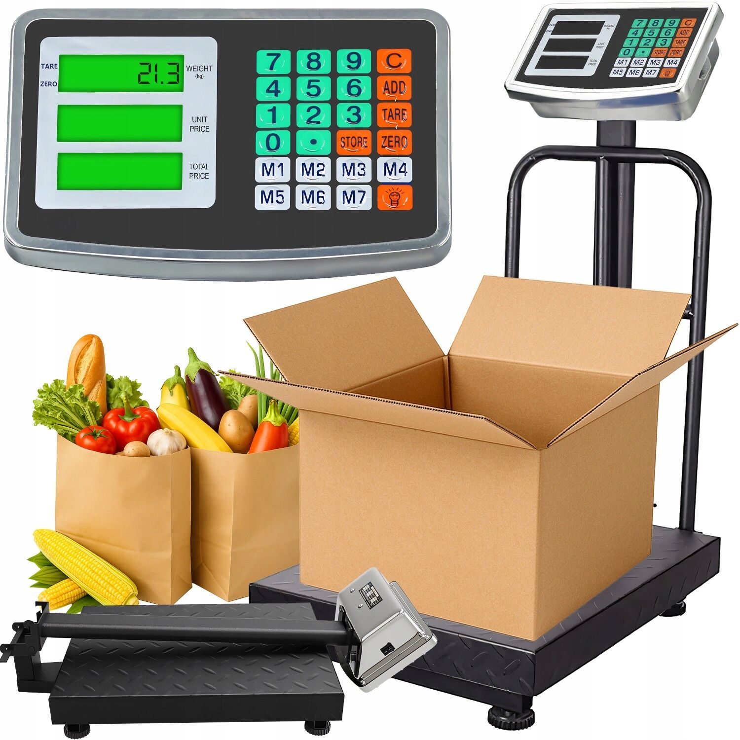 Retoo rozsdamentes acél digitális Ipari mérleg - 150kg