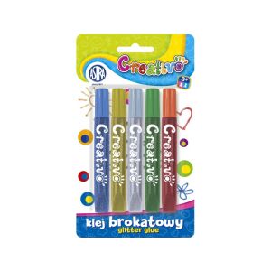 CREATIVO Glitter Glue, 5x10,5ml, 332112001