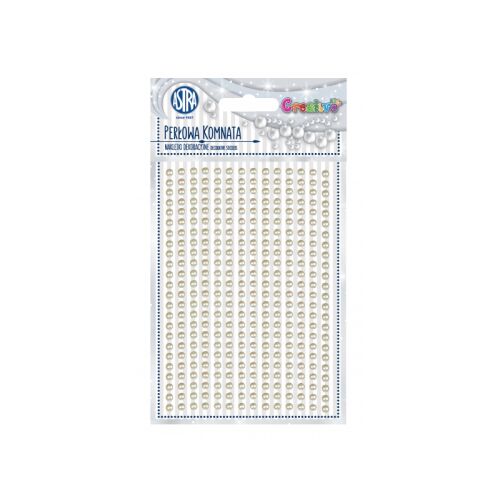 CREATIVO Dekoratív öntapadós gyöngyök, 6 mm, 266 db, FEHÉR, 335118013 130003928