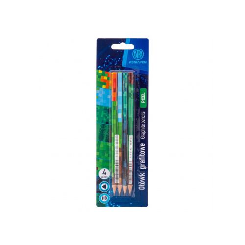 AstraPEN Pixel HB grafitceruzák, 4 db-os csomag, Minecraft mintával - Toll és ceruza készlet