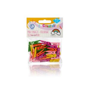 CREATIVO Fa mini csipeszek, 2,5cm, színes, 50db, 335119026