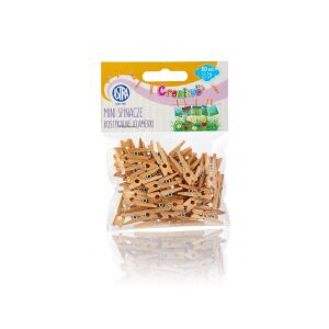 CREATIVO Fa mini csipeszek, 2,5cm, natúr, 50db, 335119025
