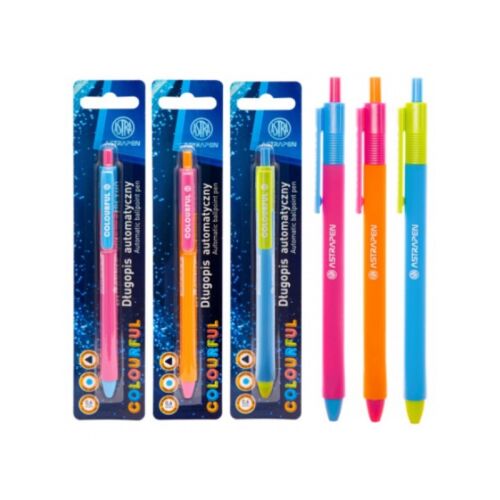 ASTRAPEN Colorful, golyóstoll 0,6mm, kék, buborékcsomagolás, színkeverék, 201022016 130004417