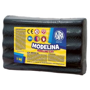 ASTRA Modelina fekete modellező gyurma, 1kg-os csomag - Astra