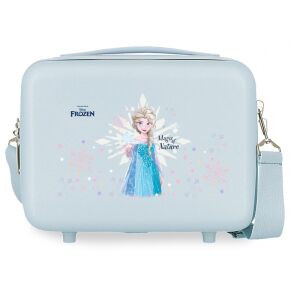 A DISNEY FROZEN Magic Ice Azul kozmetikai táska elülső nézete, Elsa-val a Frozen filmből - Kozmetikai bőrönd