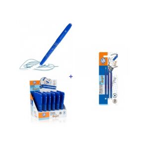 OOPS! Gumírozott toll 0,6mm, kék + 3db utántöltő készlet 130005443 - Ooops!