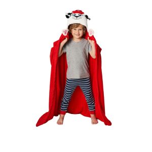 Gyermek szuperpuha takaró 3D kapucnival PAW PATROL Marshall, 110/140cm, PAW213047