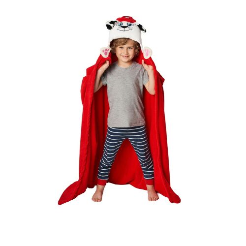 Gyermek PAW Patrol Marshall kapucnis takaróban, puha fleece takaró gyerekeknek