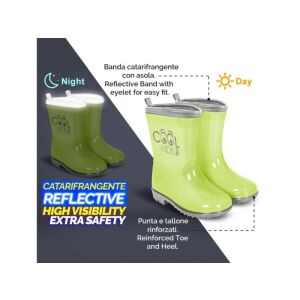 PERLETTI Gyermek fényvisszaverő gumicsizma COOL KIDS Zöld, 15539 26/27 130006144 - Perletti