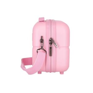 PEPE JEANS Highlight világos rózsaszín kozmetikai táska, oldalnézet - Kozmetikai bőrönd