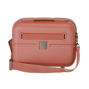 PEPE JEANS Highlight Terracota utazási kozmetikai táska, elülső nézet - Kozmetikai bőrönd