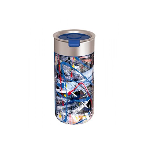 Quokka Boost 400ml Edelstahl Thermobecher mit abstraktem Design