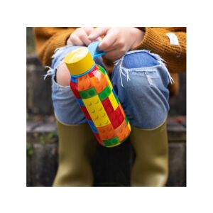 Quokka Kids Solid, Rozsdamentes acél palack / termosz hurokkal Color Bricks, 330ml, 40143 130007140 - Baba & Tipegő