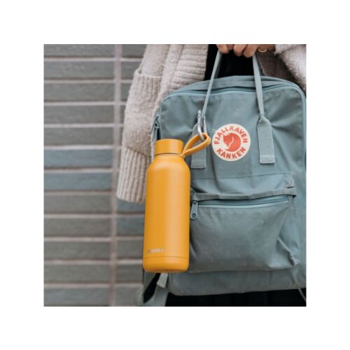 Quokka Solid With Strap - Butelka termiczna ze stali nierdzewnej 510 ml z paskiem (Mustard) 130007182