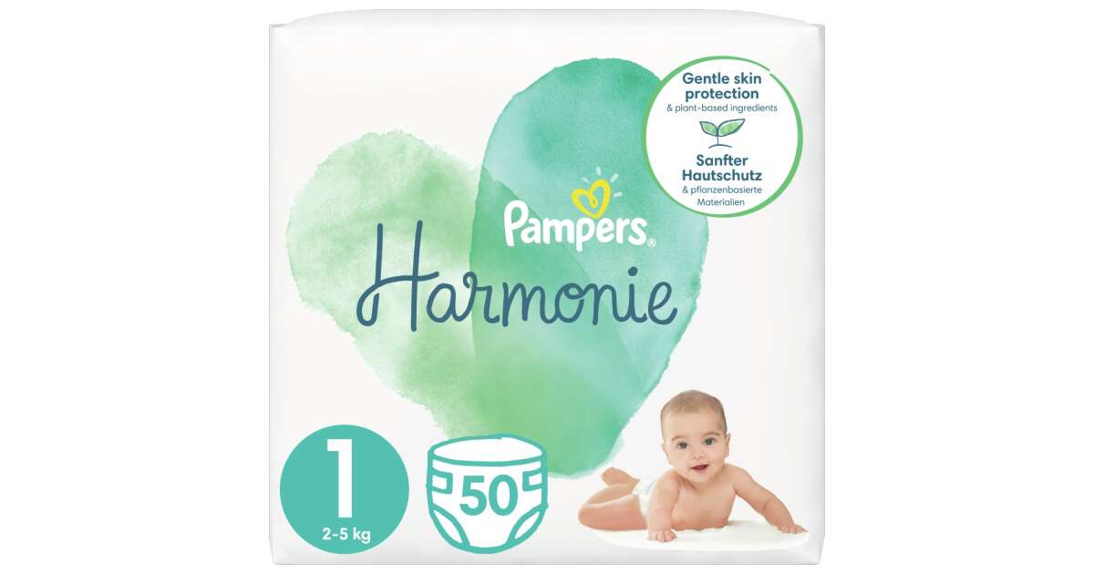 Pampers Harmonie size 1, 2 - 5 kg diaper panties 50 pcs - VMD