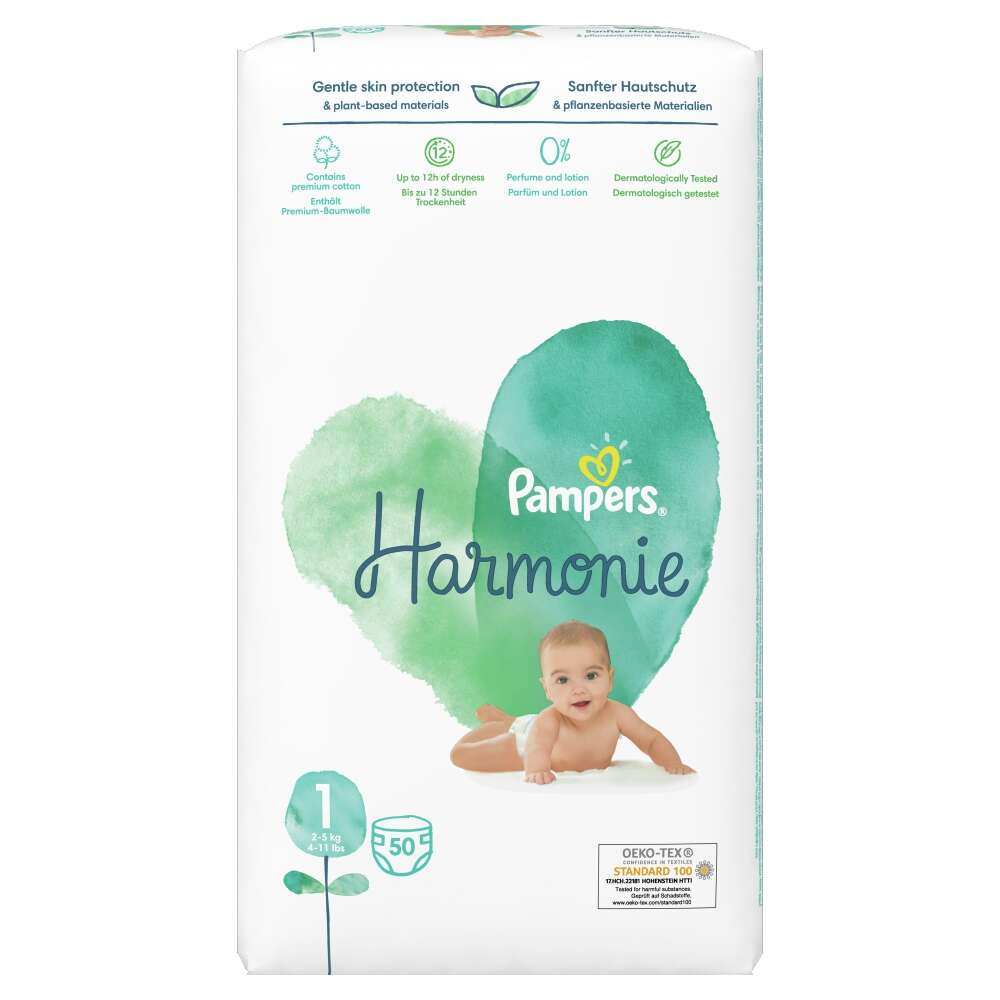 Pampers Harmonie Nadrágpelenka 2-5kg Newborn 1 (50db)