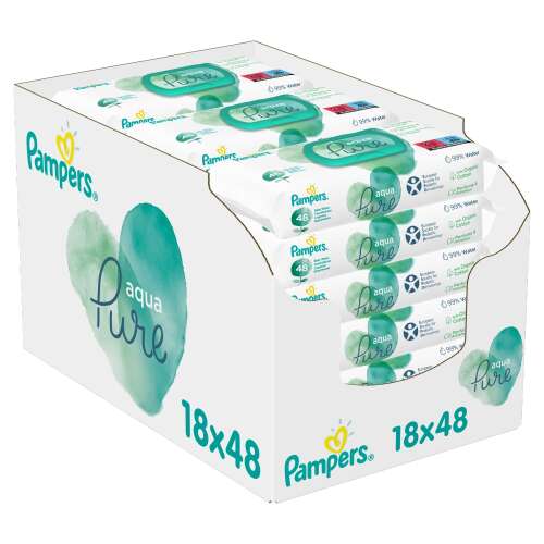 Pampers Premium Aqua Törlőkendő 18x48db