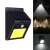 Solar powered motion sensor wall light with 48 COB LEDs, black