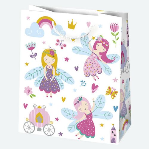 Tündér Party ajándéktasakok, 6 minta, 10 darab/csomag, 19x23x10,5 cm