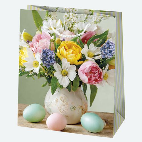 Húsvét Vase papír ajándéktasak, ajándékzacskó 19x23x10,5 cm