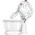 MPM MMR-17Z stand mixer with bowl and whisk attachment, white