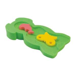 Zöld fürdőszivacs babáknak, delfin és hal formákkal, Badum Maxi fürdőszivacs - Maxi