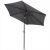 Angled view of Springos graphite grey garden umbrella