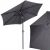 Collage of Springos graphite grey garden umbrella