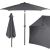 Springos 260cm graphite grey garden umbrella multiple views