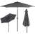 Springos 260cm graphite grey garden umbrella multiple views