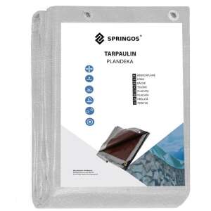 Springos Tarpaulin, waterproof, UV protection, 4x5m, 210g/m², grey - Garden tarp