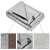 Grey 4x8m waterproof tarp with UV protection, folded, close-up, details