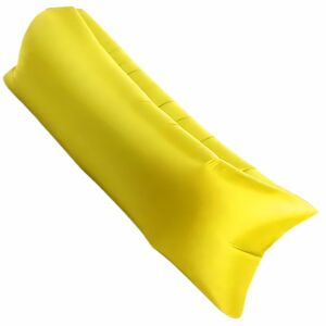 S DEPOT® felfújható matrac, kempingezéshez vagy strandoláshoz, Lazy Bag típusú, sárga