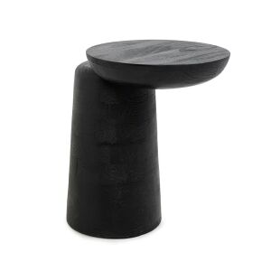 MaMaison Elias Mangófa Kisasztal Fekete Aszimmetrikus