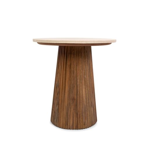 MaMaison Argentina márvány dohányzóasztal mangófa alappal