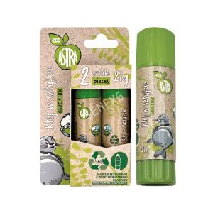 Klej w sztyfcie ASTRA ECO 2x21g, nietoksyczny, bezrozpuszczalnikowy, łatwo zmywalny - Astra