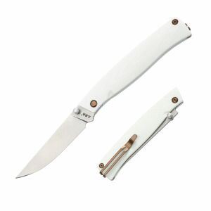 Skladací nôž Sanrenmu 311L-GT, biely rukoväť G10, čepeľ z ocele 12C27, posuvné spojenie - Vreckové nože a vreckové nožíky