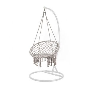 Cardenas függőfotel állvánnyal szürke-fehér 130077423 - Hängesessel