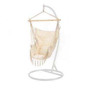 Puerto függőszék állvánnyal bézs-fehér 130077431 - Meble ogrodowe
