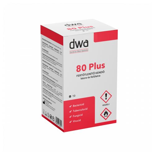 DWA 80 Plus kéz- és felületfertőtlenítő kendő 10x1 lap 130076741