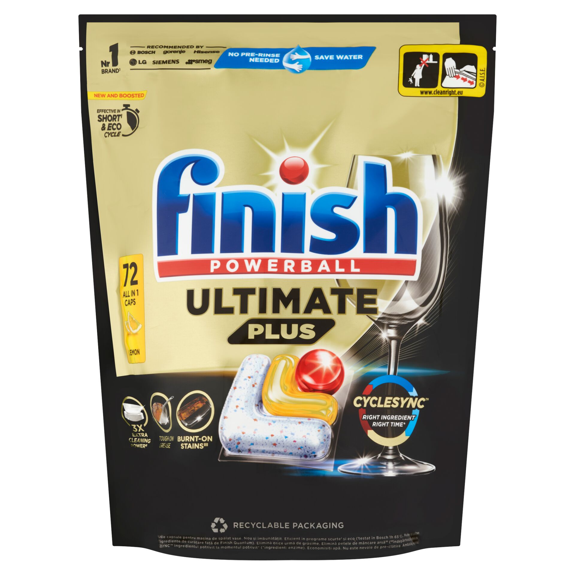 E-shop Finish Powerball Ultimate Plus All in 1 Lemon Kapsule do umývačky...