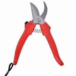 Foarfece de grădină roșii cu lamă din oțel inoxidabil, foarfece de tăiat de 18,5 cm - Unelte de grădinărit