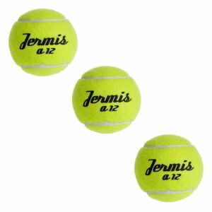 Mingi de tenis Jermis a12 galben neon, set de 3 bucăți - Tenis
