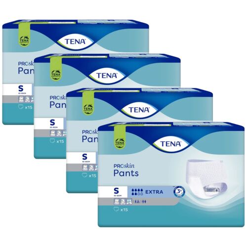 Tena ProSkin Pants Extra Small Windelhosen für Erwachsene, 4 Packungen mit 15 Stück